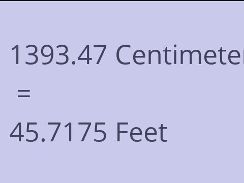 1393.47 CM TO FEET