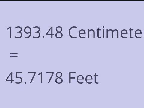 1393.48 CM TO FEET