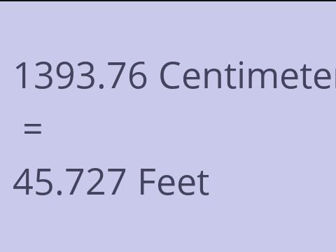 1393.76 CM TO FEET