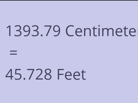 1393.79 CM TO FEET