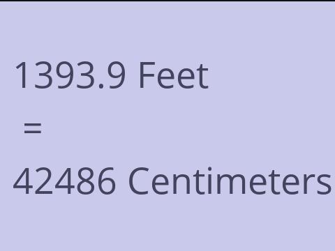 1393.9 FEET TO CM