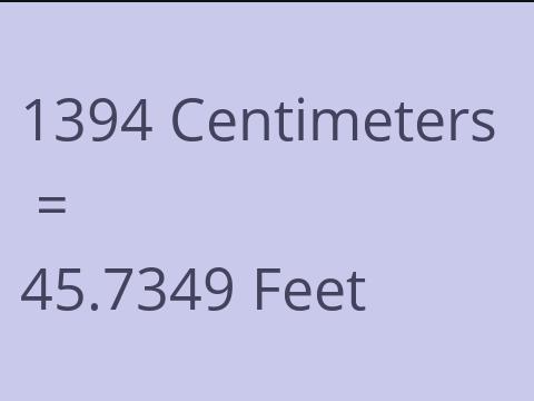 1394 CM TO FEET