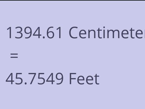 1394.61 CM TO FEET