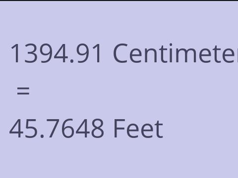 1394.91 CM TO FEET