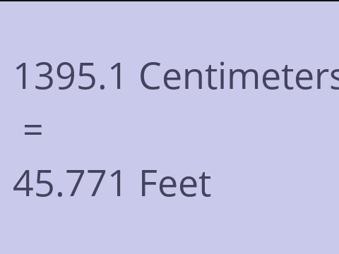 1395.1 CM TO FEET