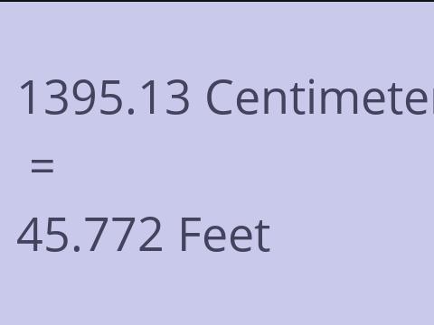 1395.13 CM TO FEET