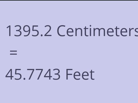 1395.2 CM TO FEET