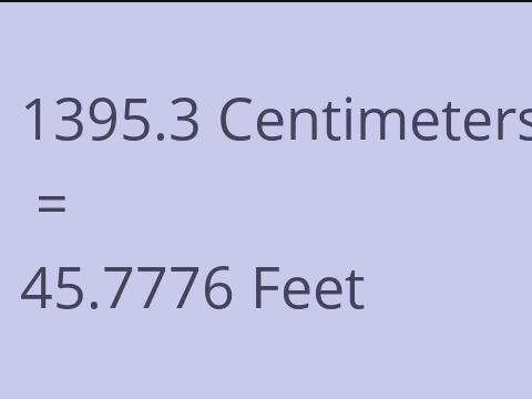 1395.3 CM TO FEET