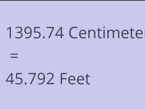 1395.74 CM TO FEET