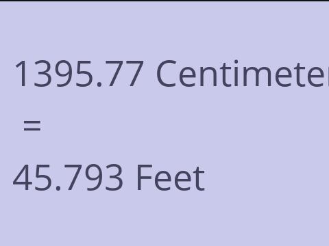 1395.77 CM TO FEET