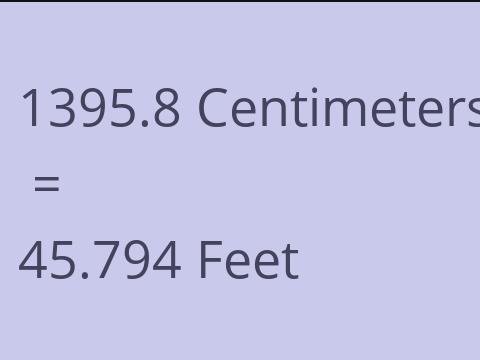 1395.8 CM TO FEET