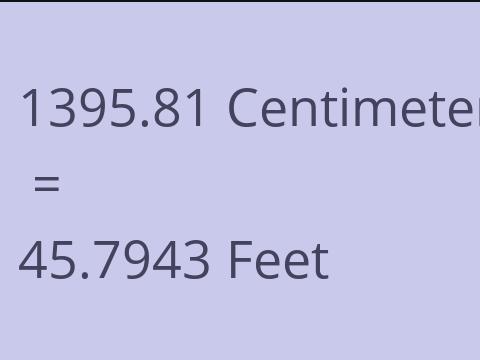 1395.81 CM TO FEET