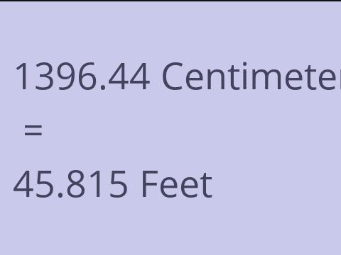 1396.44 CM TO FEET