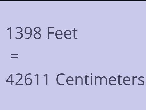 1398 FEET TO CM