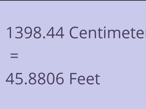 1398.44 CM TO FEET