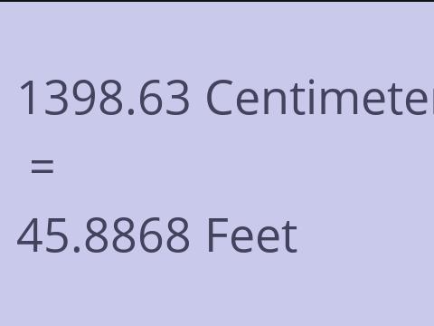 1398.63 CM TO FEET