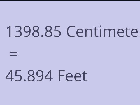 1398.85 CM TO FEET