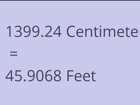 1399.24 CM TO FEET