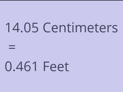 14.05 CM TO FEET