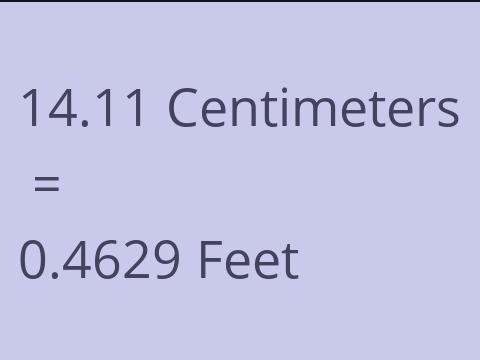 14.11 CM TO FEET