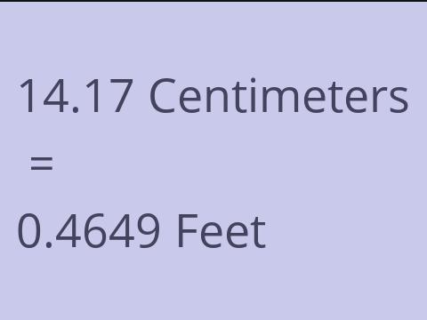 14.17 CM TO FEET