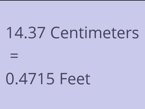 14.37 CM TO FEET