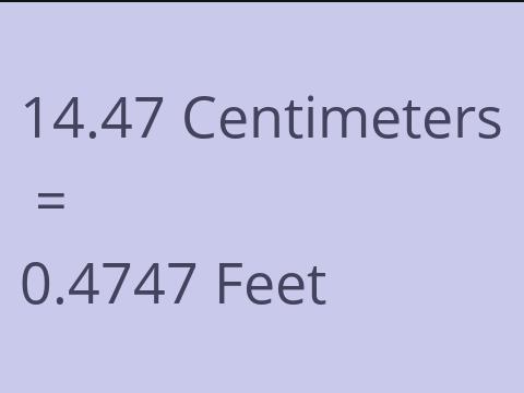 14.47 CM TO FEET