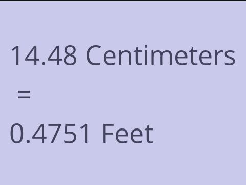 14.48 CM TO FEET