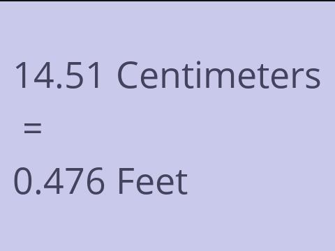 14.51 CM TO FEET