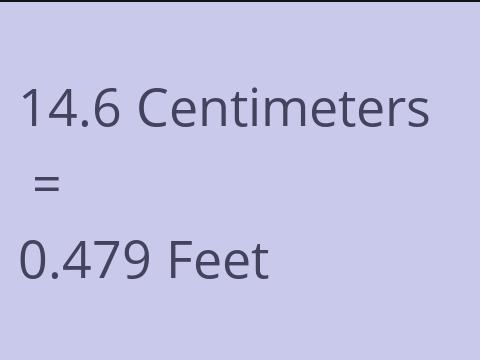 14.6 CM TO FEET