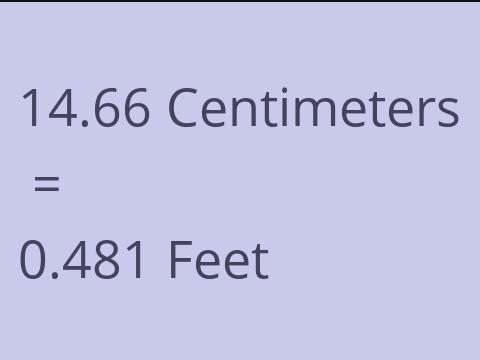 14.66 CM TO FEET