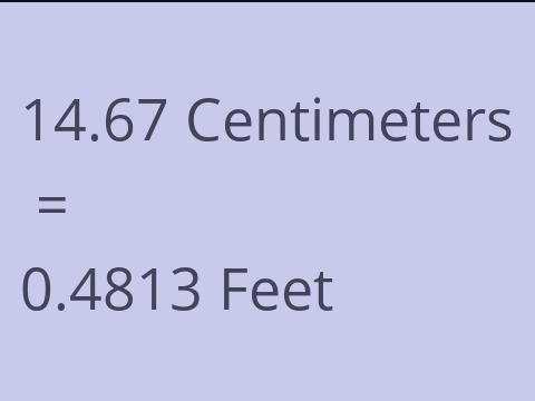 14.67 CM TO FEET