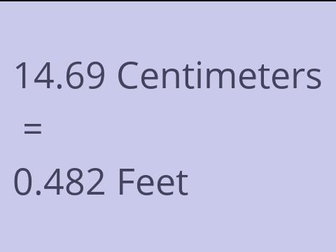 14.69 CM TO FEET