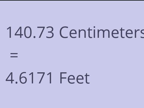 140.73 CM TO FEET