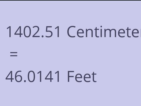 1402.51 CM TO FEET