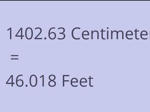 1402.63 CM TO FEET