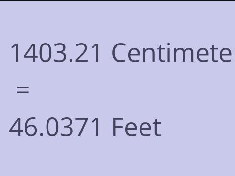 1403.21 CM TO FEET