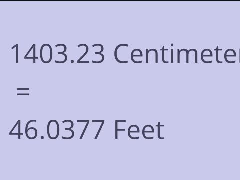 1403.23 CM TO FEET