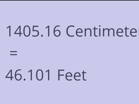 1405.16 CM TO FEET