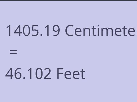 1405.19 CM TO FEET