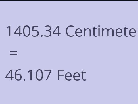 1405.34 CM TO FEET