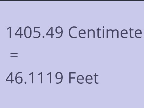 1405.49 CM TO FEET