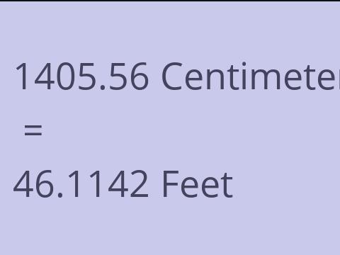 1405.56 CM TO FEET