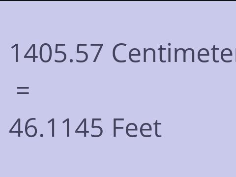 1405.57 CM TO FEET