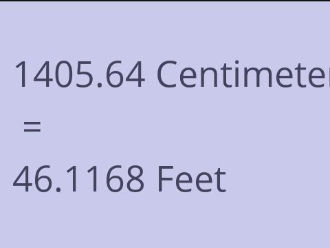 1405.64 CM TO FEET