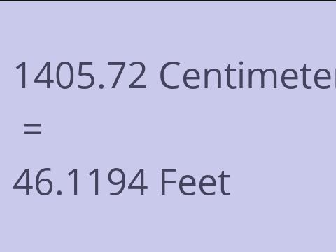 1405.72 CM TO FEET