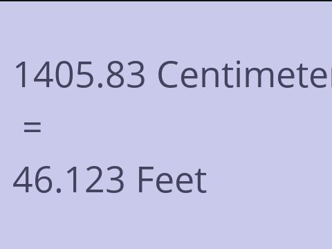 1405.83 CM TO FEET