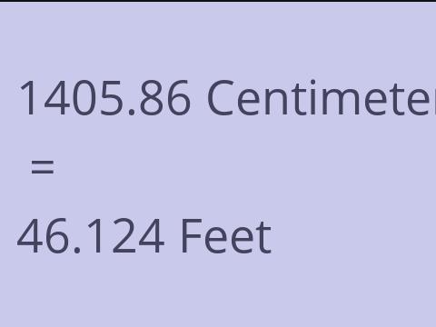 1405.86 CM TO FEET