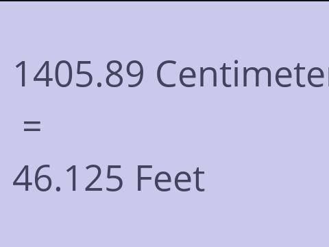 1405.89 CM TO FEET