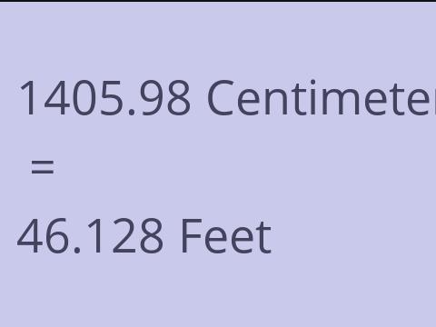 1405.98 CM TO FEET